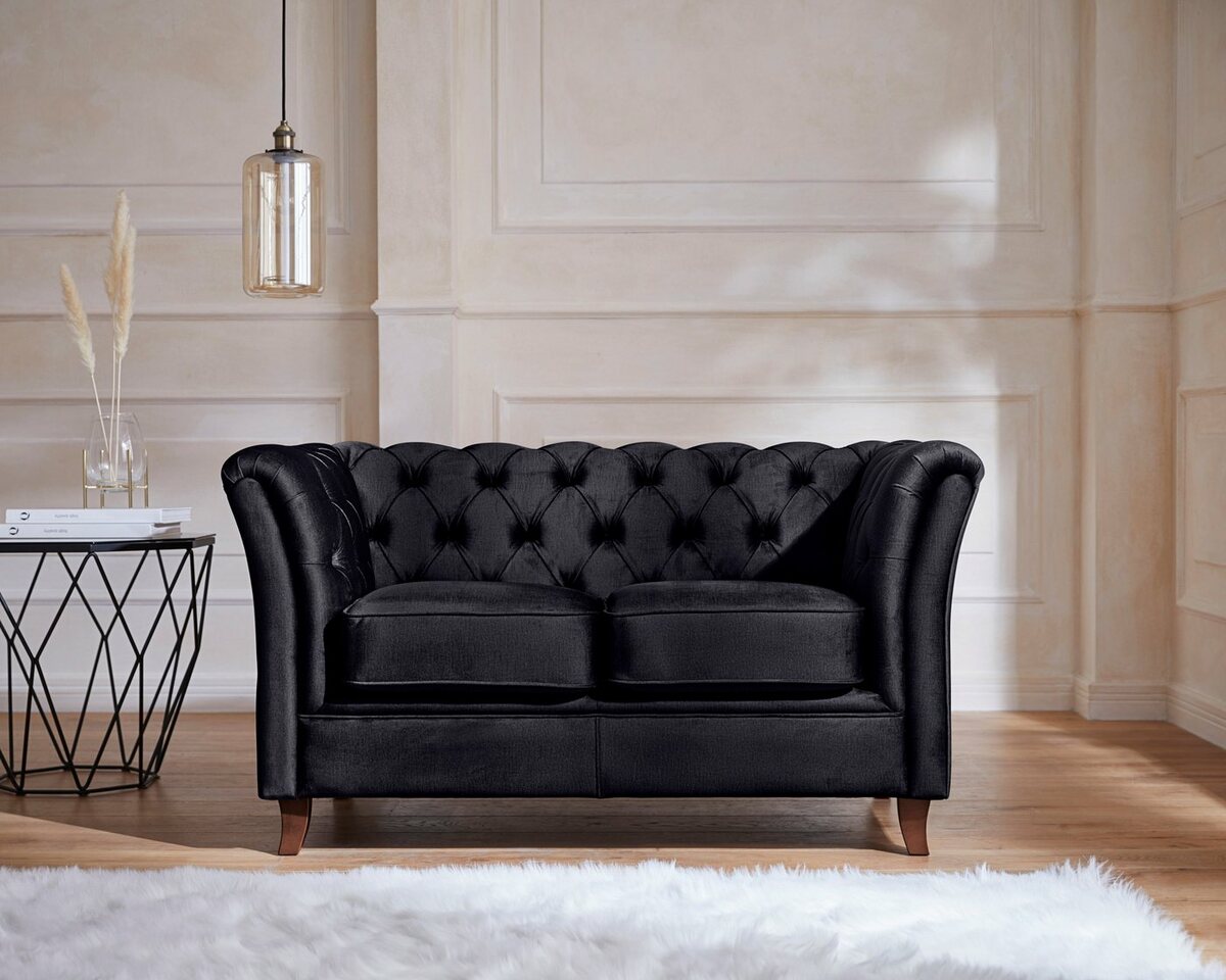 Bild 1 von Home affaire Chesterfield-Sofa Reims, mit echter Chesterfield-Knopfheftung, hochwertige Verarbeitung, Grau