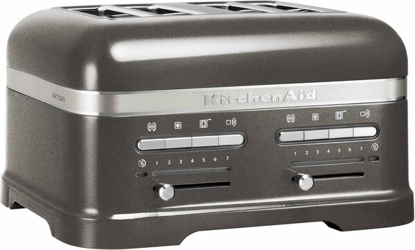 Bild 1 von KitchenAid Toaster Artisan 5KMT4205EMS MEDALLION-SILBER, 4 kurze Schlitze, für 4 Scheiben, 2500 W, mit Sandwichzange