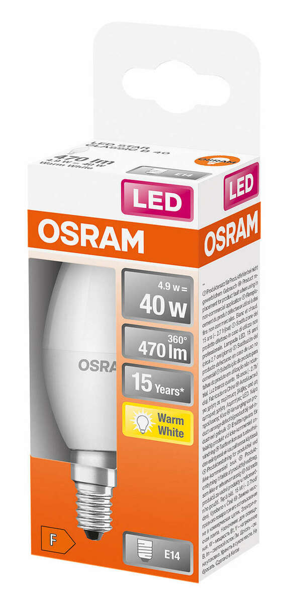 Bild 1 von OSRAM LED-Kerze E14 matt