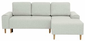 INOSIGN Ecksofa Samu, wahlweise mit Bettfunktion und Bettkasten, Beige