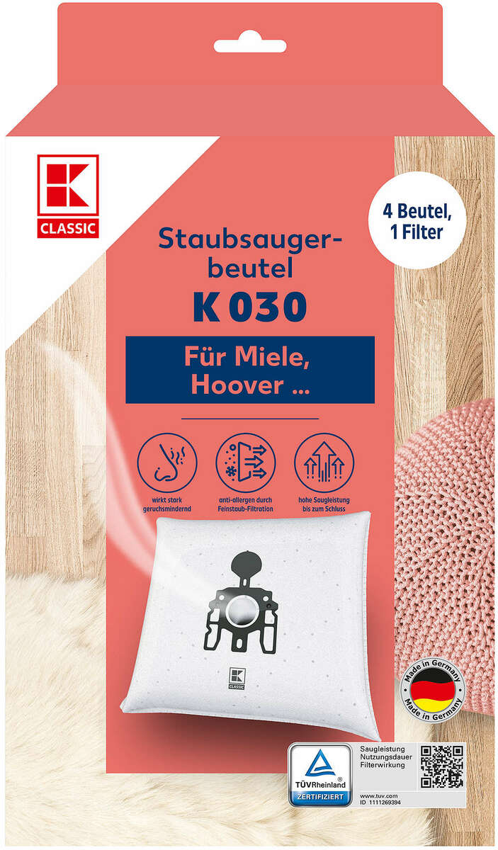 Bild 1 von K-CLASSIC Staubsaugerbeutel »K 030«