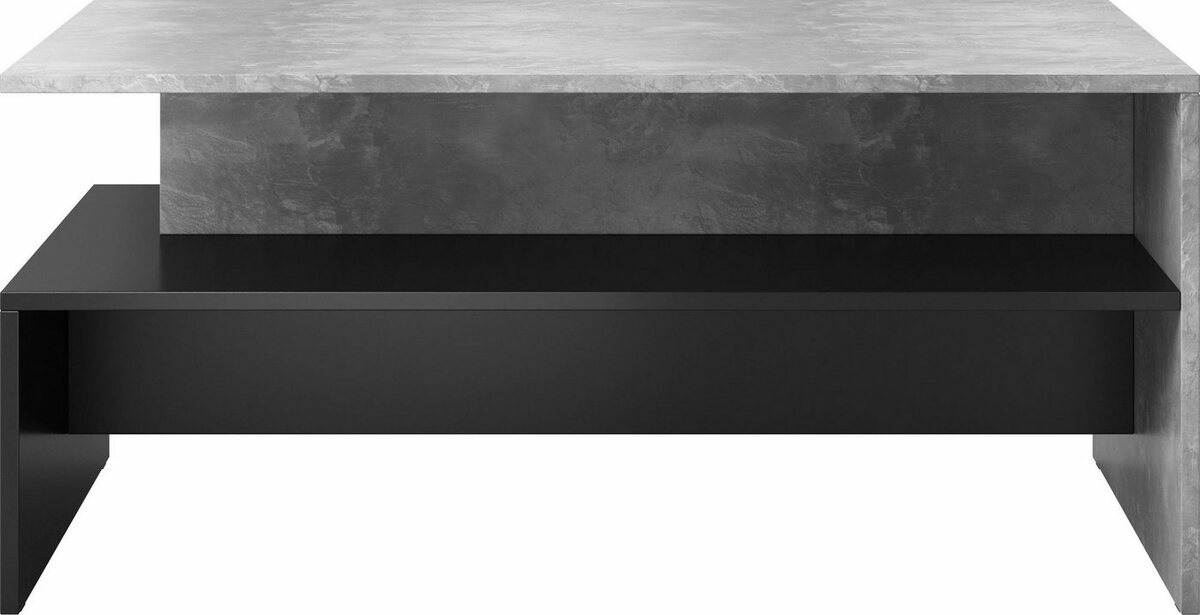 Bild 1 von Helvetia Couchtisch, 100 x 60 cm, Schwarz|silberfarben
