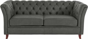 Home affaire Chesterfield-Sofa Reims, mit echter Chesterfield-Knopfheftung, hochwertige Verarbeitung, Grau