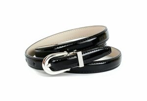 Anthoni Crown Ledergürtel Schmaler Lackledergürtel