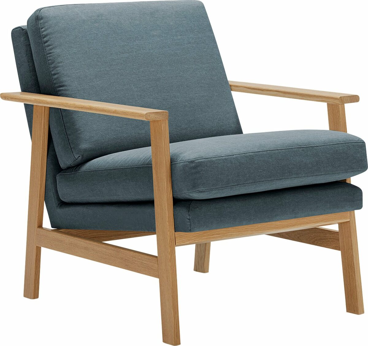 Bild 1 von LOVI Sessel Pepper, mit massivem Eichengestell, neuer Klassiker mit zeitlosem Design, Blau