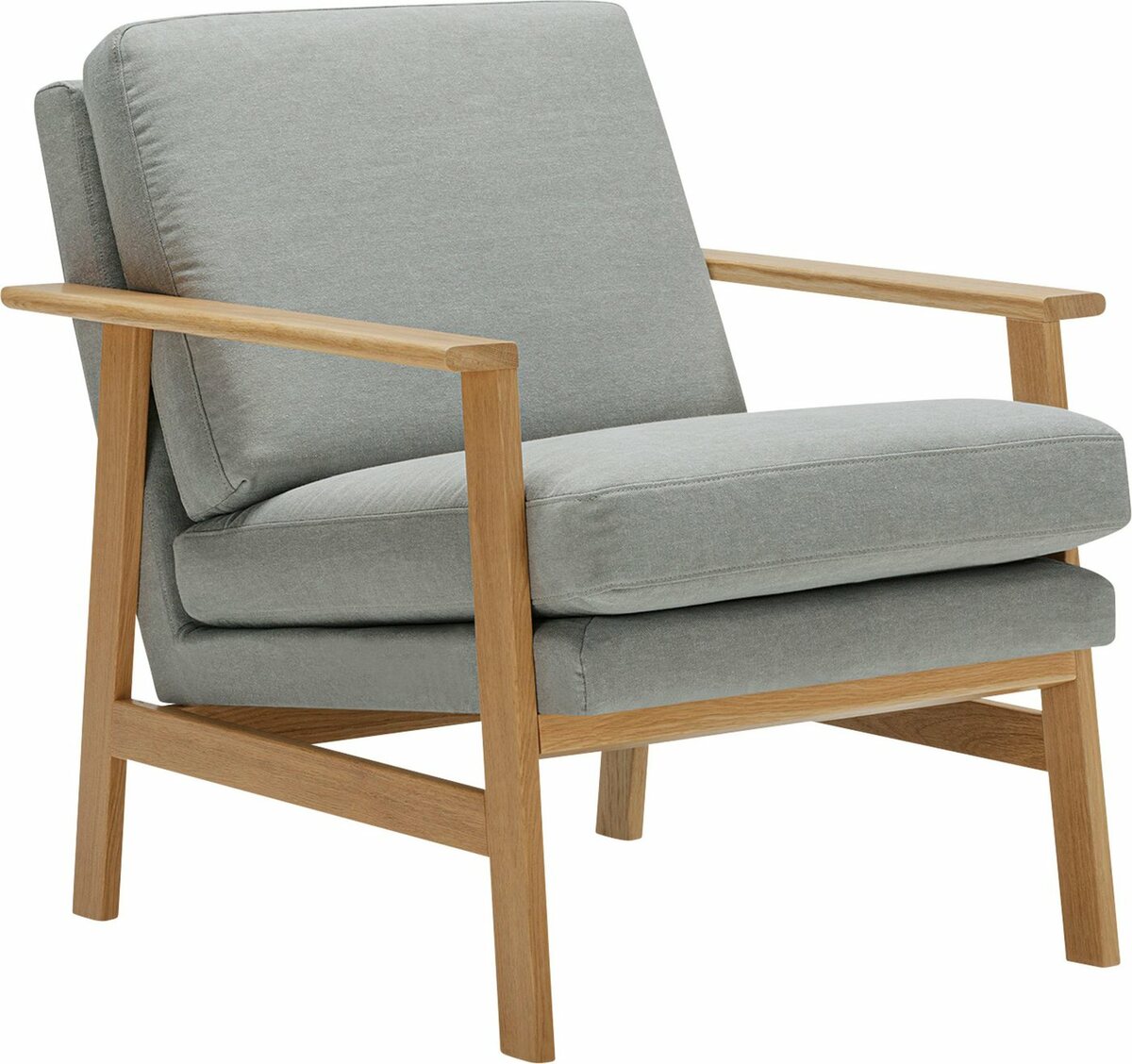 Bild 1 von LOVI Sessel Pepper, mit massivem Eichengestell, neuer Klassiker mit zeitlosem Design, Grau