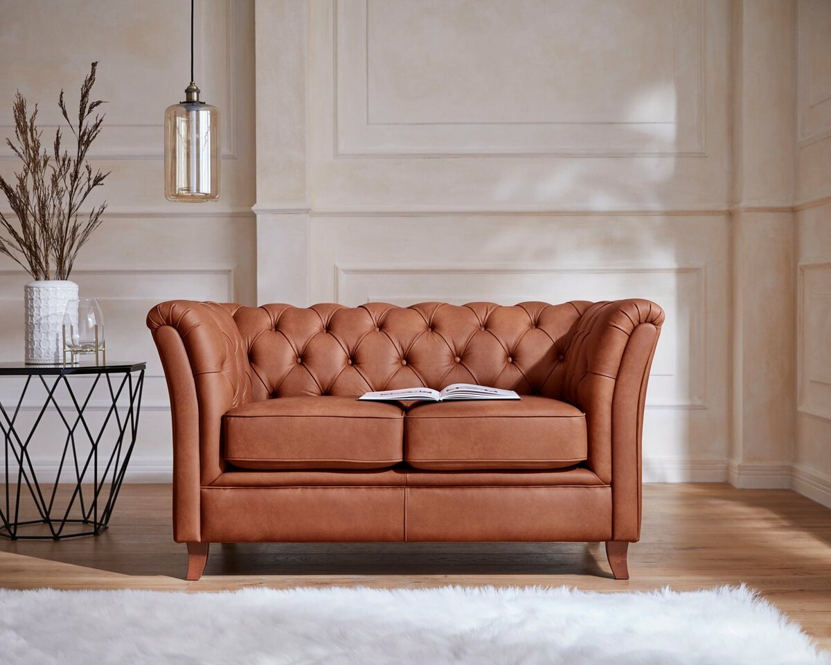 Bild 1 von Home affaire Chesterfield-Sofa Reims, mit echter Chesterfield-Knopfheftung, hochwertige Verarbeitung, Braun