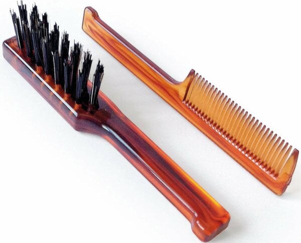 Bild 1 von Mondial Antica Barberia Haarbürsten-Set Bartbürste und -kamm, 2-tlg., Bartbürste, Bartkamm