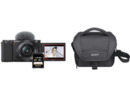 Bild 1 von SONY Alpha ZV-E10L Kit + Tasche Speicherkarte Systemkamera mit Objektiv 16-50 mm , 7,5 cm Display Touchscreen, WLAN