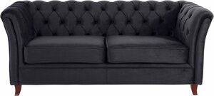 Home affaire Chesterfield-Sofa Reims, mit echter Chesterfield-Knopfheftung, hochwertige Verarbeitung, Grau