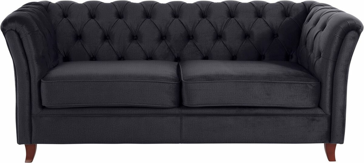 Bild 1 von Home affaire Chesterfield-Sofa Reims, mit echter Chesterfield-Knopfheftung, hochwertige Verarbeitung, Grau