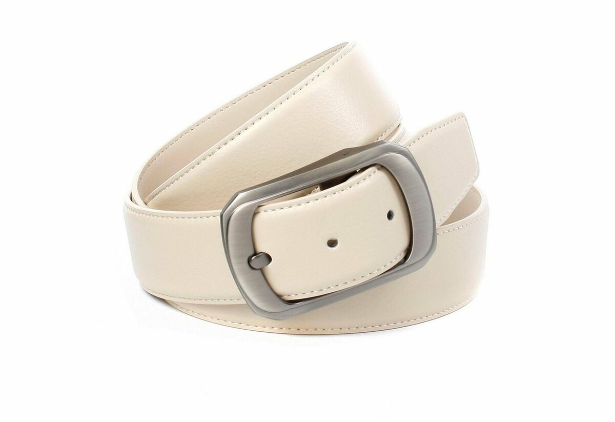 Bild 1 von Anthoni Crown Ledergürtel mit matter Schließe, im zeitlosen Look