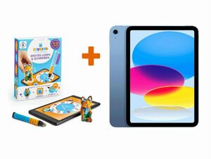 Edurino Apple Bundle, iPad (2022) 64 GB + Edurino Starterset wählbar, Lernfigur + Eingabestift