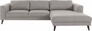INOSIGN Ecksofa Junis, in moderner Optik, Braun