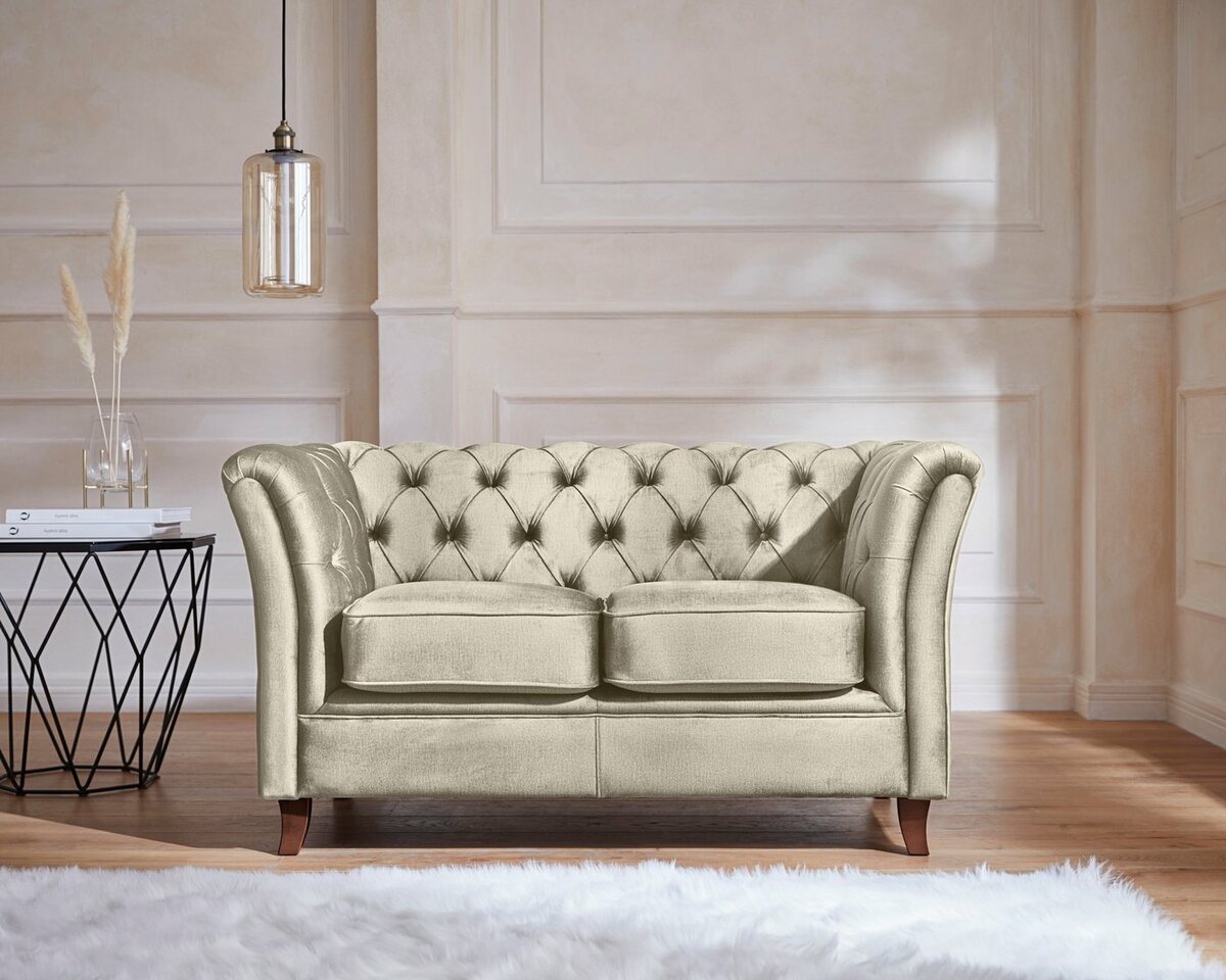 Bild 1 von Home affaire Chesterfield-Sofa Reims, mit echter Chesterfield-Knopfheftung, hochwertige Verarbeitung, Beige
