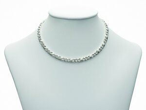 Adelia´s Silberkette 925 Silber Fantasie Halskette 50 cm Ø 5 mm, Silberschmuck für Damen