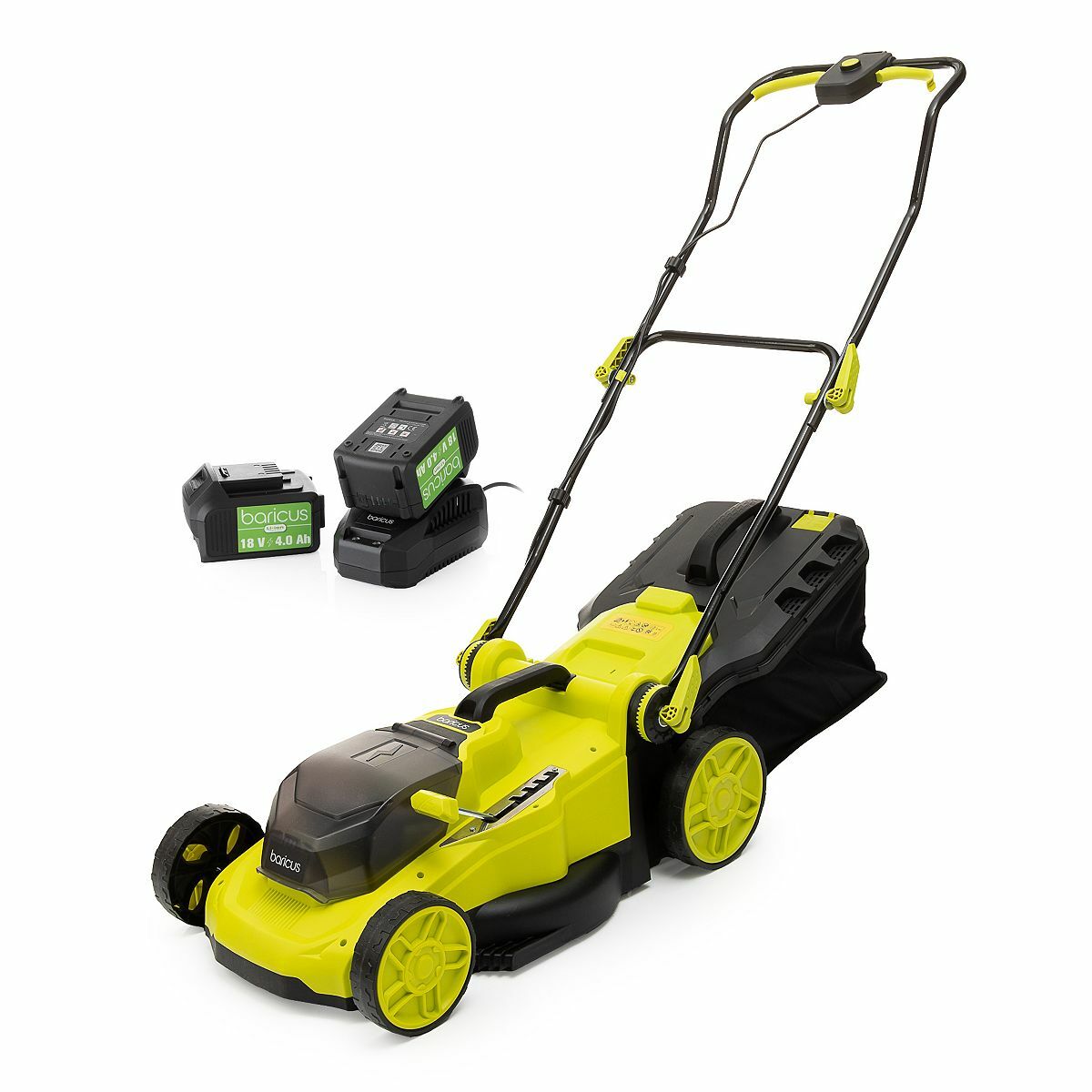 Bild 1 von BARICUS Rasenmäher 40cm kohlebürstenfrei inkl. Mulcheinsatz 5J.Herstellergarantie