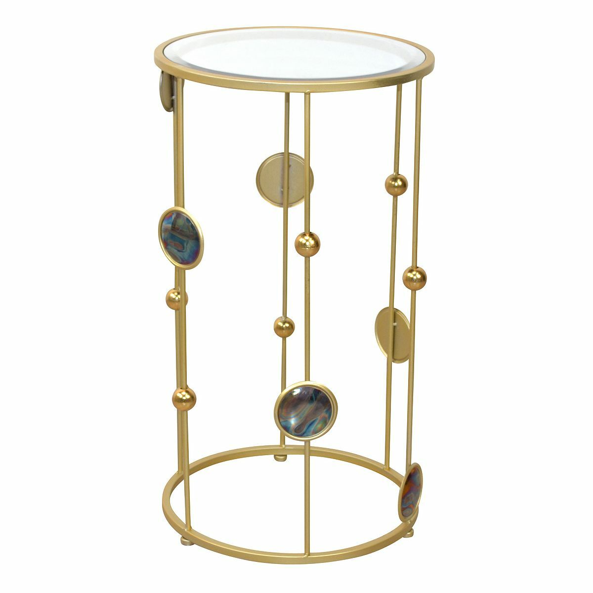 Bild 1 von HEINZ HOFMANN Tisch Stahlrohrgestell Spiegelglas rund