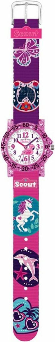 Bild 1 von Scout Quarzuhr The IT-Collection, 280375017, Einhorn-Delphin-Delfin, Herzmotiv, Lernuhr, ideal auch als Geschenk