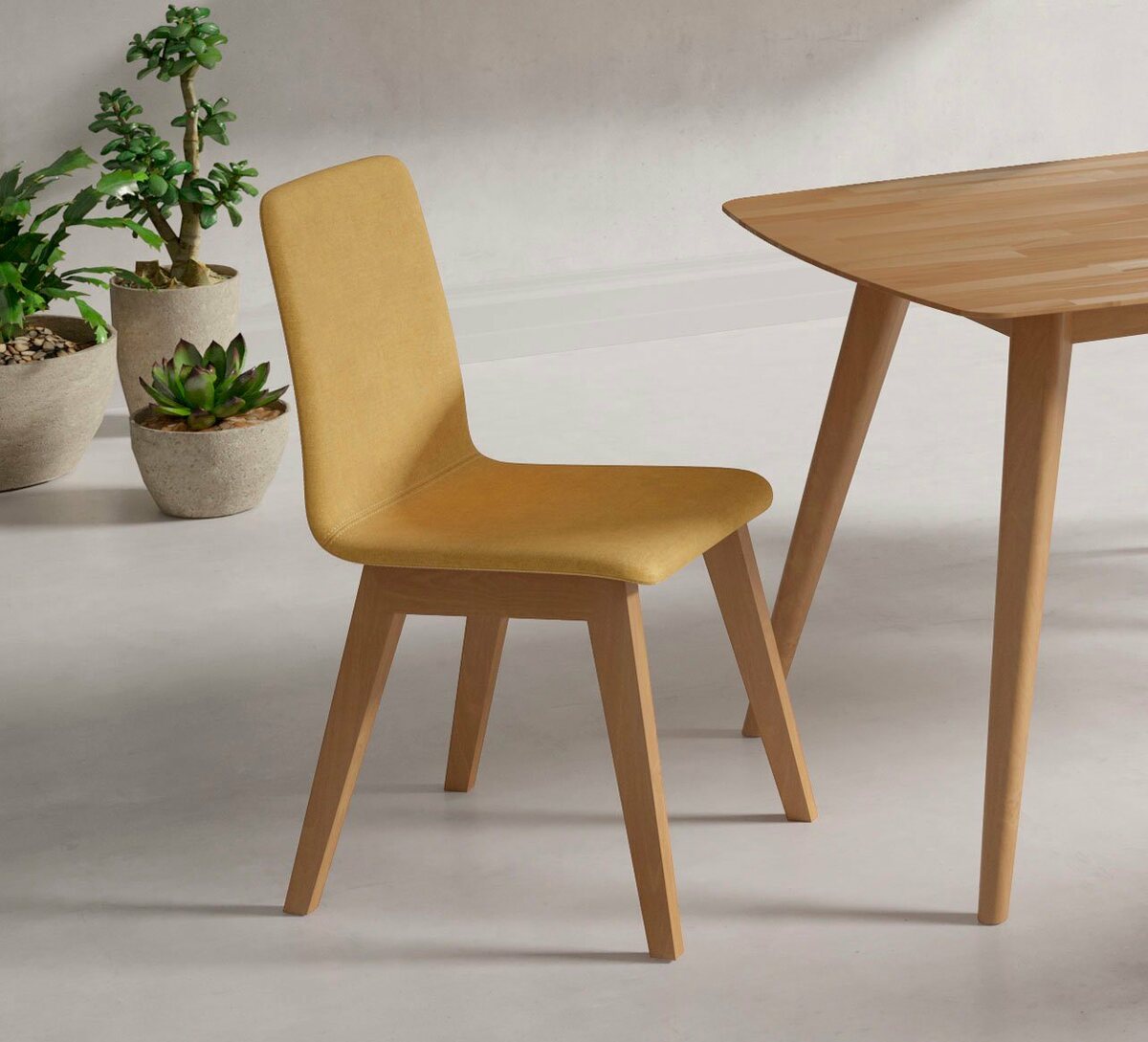 Bild 1 von INOSIGN Stuhl Sandy (2 St), mit verschiedenen Stuhlbeinfarben und Farbvarianten, Sitzhöhe 47 cm, Braun