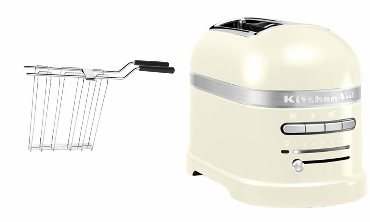 Bild 1 von KitchenAid Toaster Artisan 5KMT2204EAC ALMOND CREAM, 2 kurze Schlitze, für 2 Scheiben, 1250 W, mit Sandwichzange