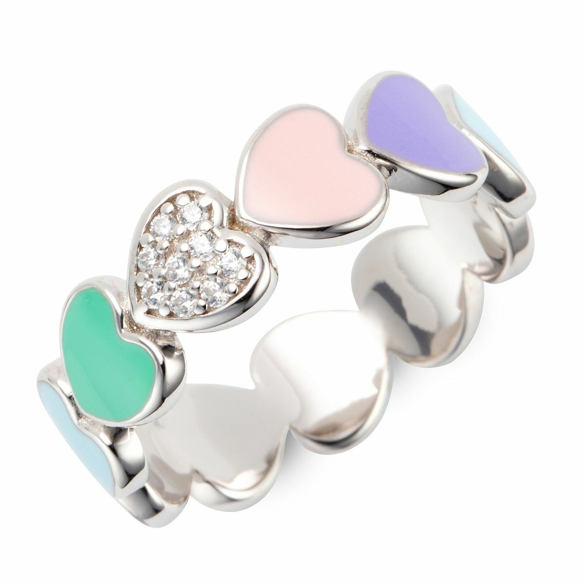 Bild 1 von DIAMONIQUE® Ring = 0,09ct Emaillelack Silber rhodiniert