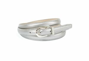 Anthoni Crown Ledergürtel in schmaler Form, glänzende Oberfläche