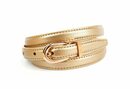 Bild 1 von Anthoni Crown Ledergürtel in schmaler Form, glänzende goldfarbene Oberfläche