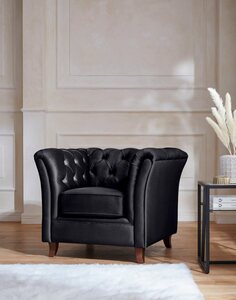 Home affaire Chesterfield-Sessel Reims, mit echter Chesterfield-Knopfheftung, hochwertige Verarbeitung, Grau