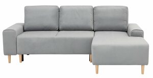 INOSIGN Ecksofa Samu, wahlweise mit Bettfunktion und Bettkasten, Grau