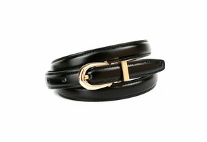 Anthoni Crown Ledergürtel in schmaler Form mit goldfarbener Schließe
