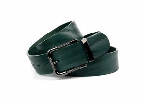 Anthoni Crown Ledergürtel Volledergürtel in dunkelgrün