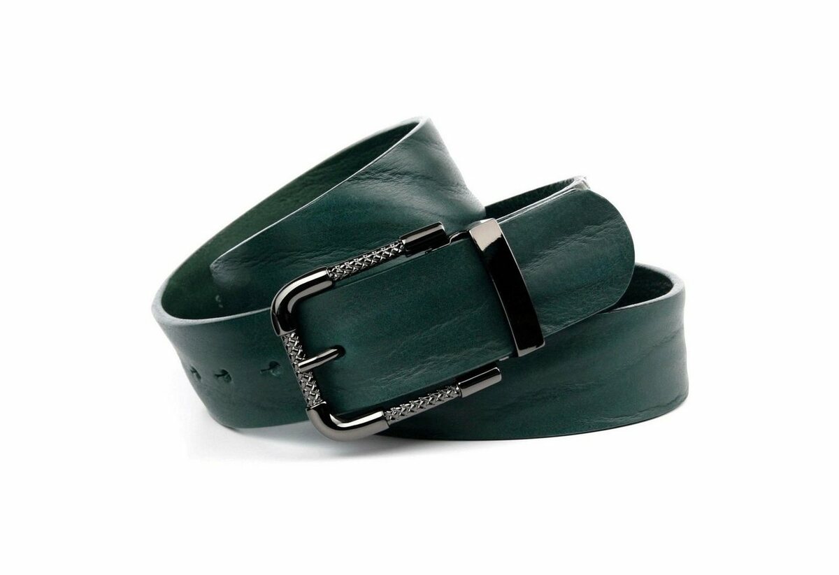 Bild 1 von Anthoni Crown Ledergürtel Volledergürtel in dunkelgrün