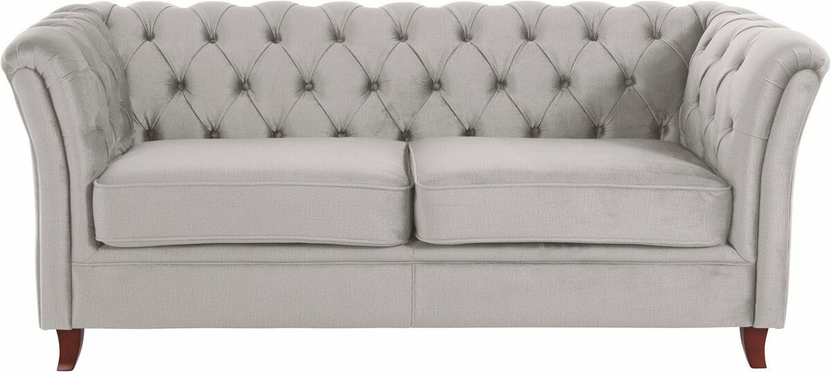 Bild 1 von Home affaire Chesterfield-Sofa Reims, mit echter Chesterfield-Knopfheftung, hochwertige Verarbeitung, Grau