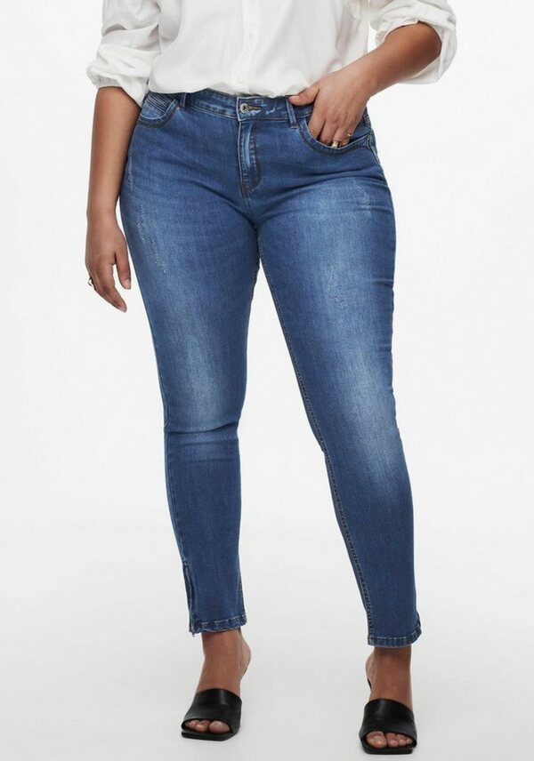 Bild 1 von ONLY CARMAKOMA Skinny-fit-Jeans CARKARLA REG SK ANKLE ZIP JNS mit Reißverschluss am Beinabschluss