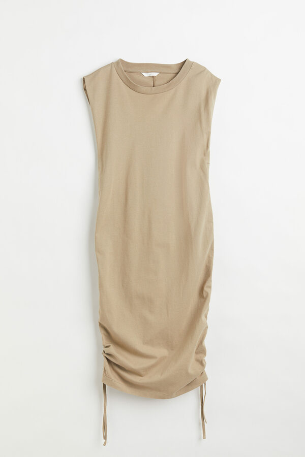 Bild 1 von H&M MAMA Kleid mit Tunnelzug Beige, Kleider in Größe L