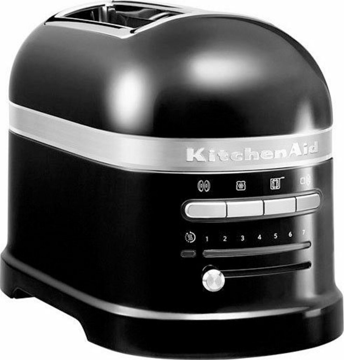 Bild 1 von KitchenAid Toaster Artisan 5KMT2204EOB ONYX BLACK, 2 kurze Schlitze, für 2 Scheiben, 1250 W, mit Sandwichzange