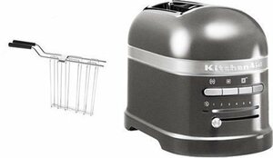 KitchenAid Toaster Artisan 5KMT2204EMS MEDALLION-SILBER, 2 kurze Schlitze, für 2 Scheiben, 1250 W, mit Sandwichzange