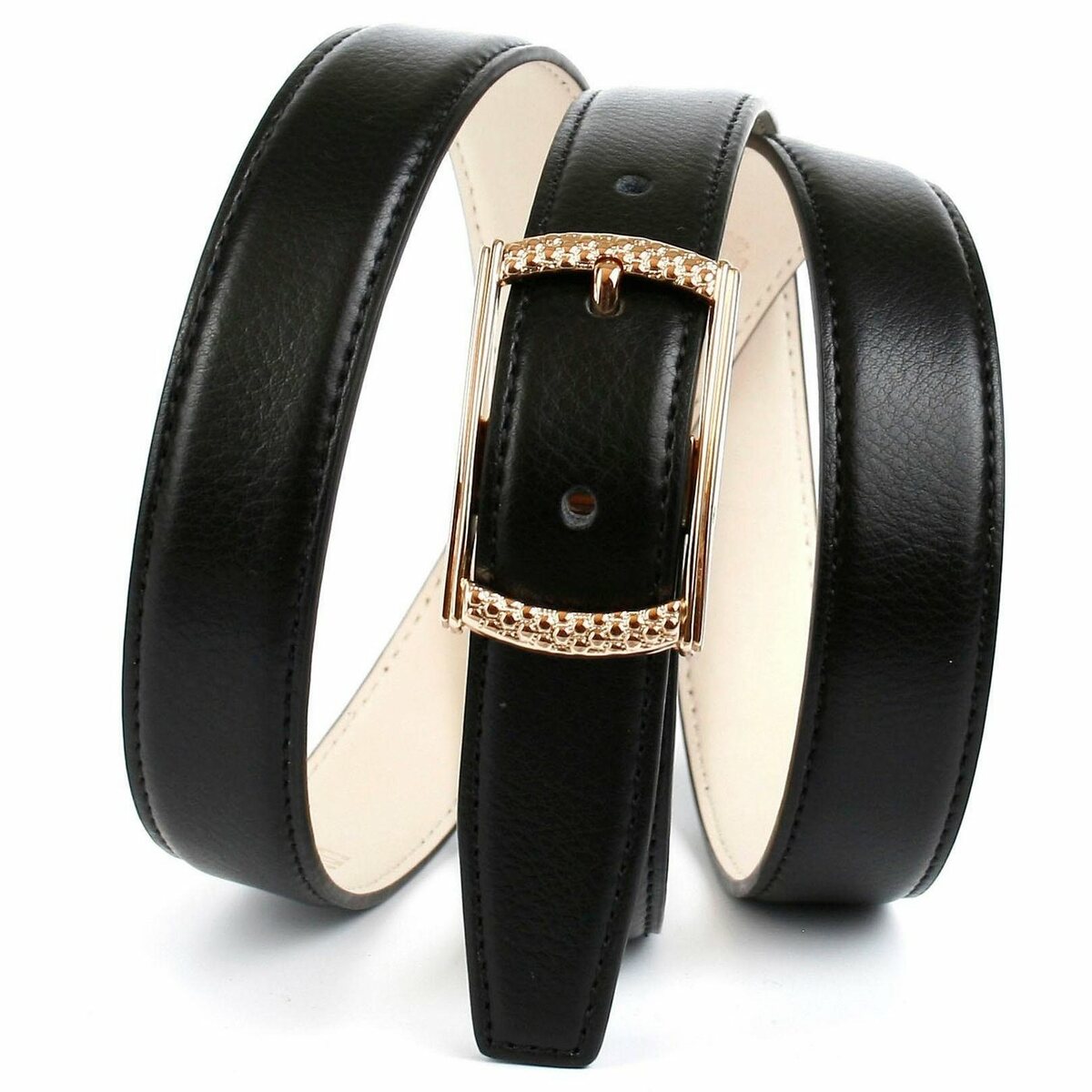 Bild 1 von Anthoni Crown Ledergürtel in Hirschprägung mit gemusterter Schließe