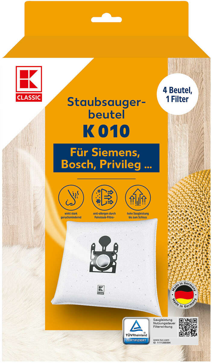 Bild 1 von K-CLASSIC Staubsaugerbeutel »K 010«