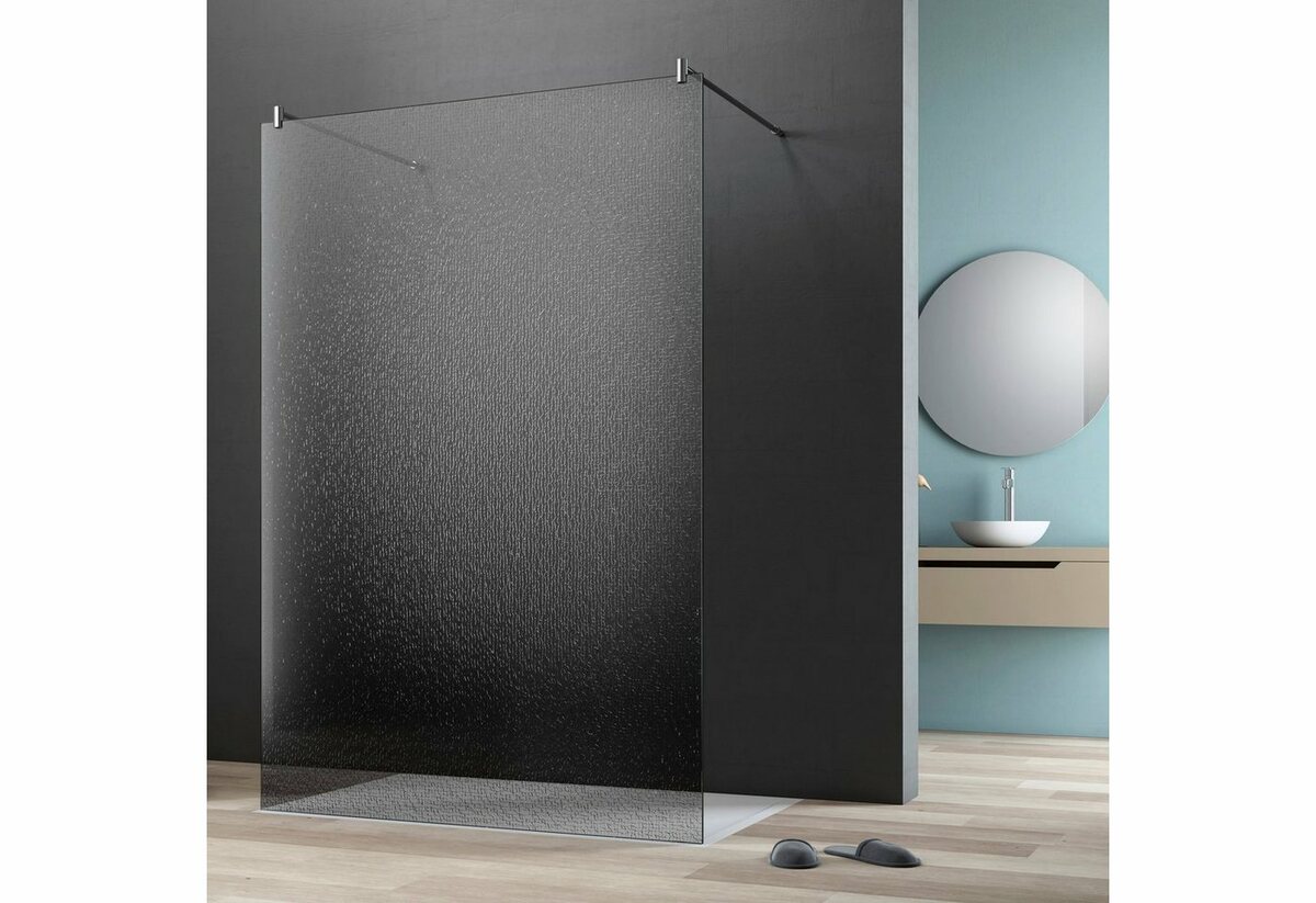 Bild 1 von maw by GEO Walk-in-Dusche flex A-W002CEG, Einscheibensicherheitsglas, BxH: 140 x 200 cm, Crash-Glas Edelgrau