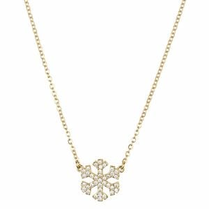 DIAMONIQUE® Schneeflocken- Collier = 0,18ct Edelstahl