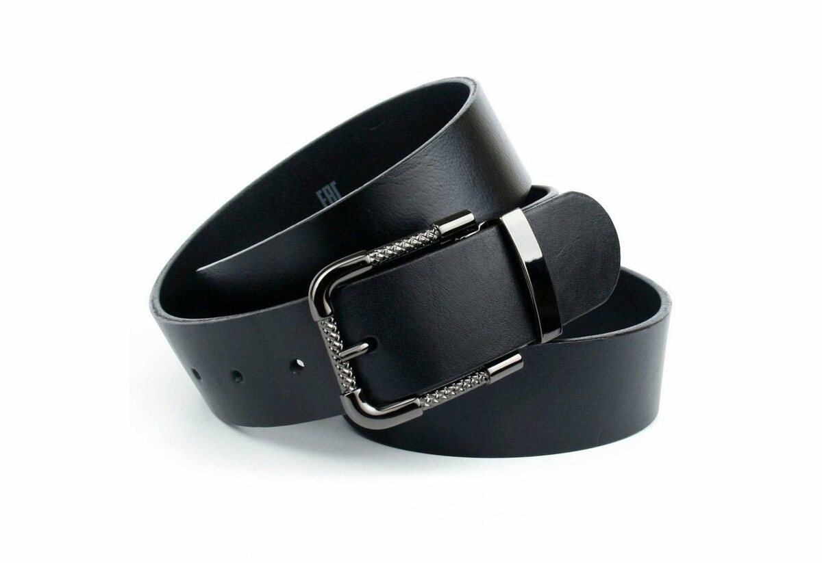 Bild 1 von Anthoni Crown Ledergürtel mit Schließe in Schwarz Metallic