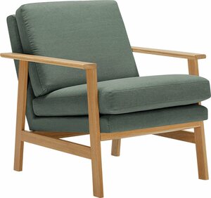 LOVI Sessel Pepper, mit massivem Eichengestell, neuer Klassiker mit zeitlosem Design, Grün