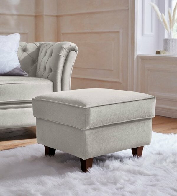 Bild 1 von Home affaire Polsterhocker Reims, echte Chesterfield-Knopfheftung, Samtoptik mich changierender Optik, Grau