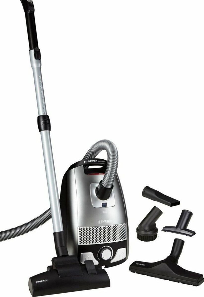 Bild 1 von Severin Bodenstaubsauger S`Power snowwhite BC 7045, 750 W, mit Beutel, Für Allergiker, inkl. XL-Parkettdüse, Kabelaufbewahrung per Fußtaste
