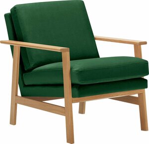LOVI Sessel Pepper, mit massivem Eichengestell, neuer Klassiker mit zeitlosem Design, Grün