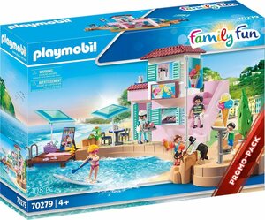 Playmobil® Spielwelt »PLAYMOBIL® 70279 - Family Fun - Eisdiele am Hafen«
