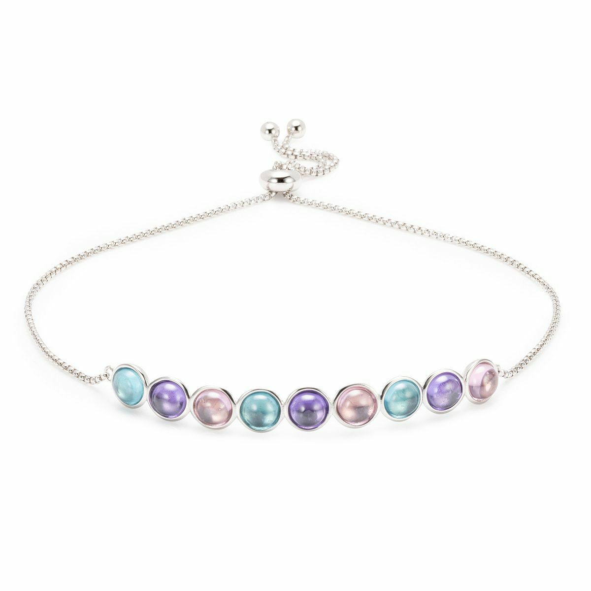 Bild 1 von DIAMONIQUE® Friendship-Armband = 3,15ct Cabochon Silber rhodiniert