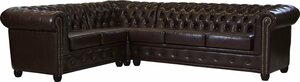 Home affaire Chesterfield-Sofa Rysum, Chesterfield-Optik, langer Schenkel links oder rechts, Braun